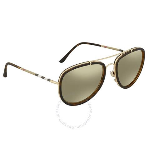 Burberry BE3090Q Light Brown Mirror Dark Gold Pi.